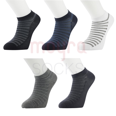 Resim İki Renk Çemberli Erkek Patik Çorap